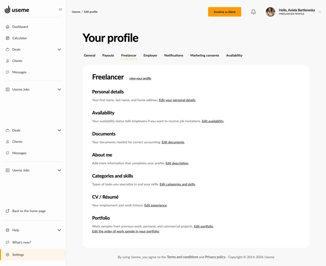 Uzupełnij profil EN